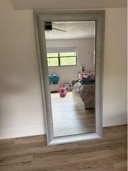 Large Silver Full‑Length Mirror
