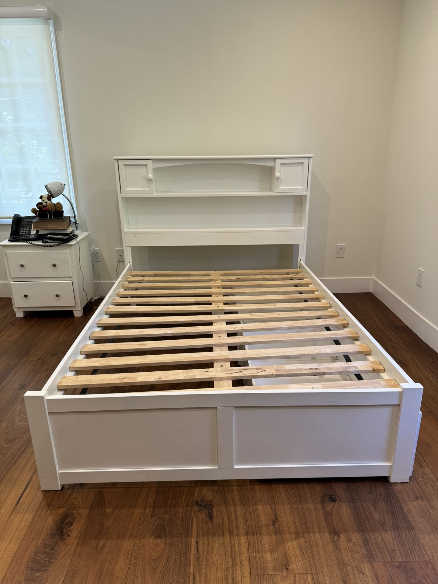 White bed frame