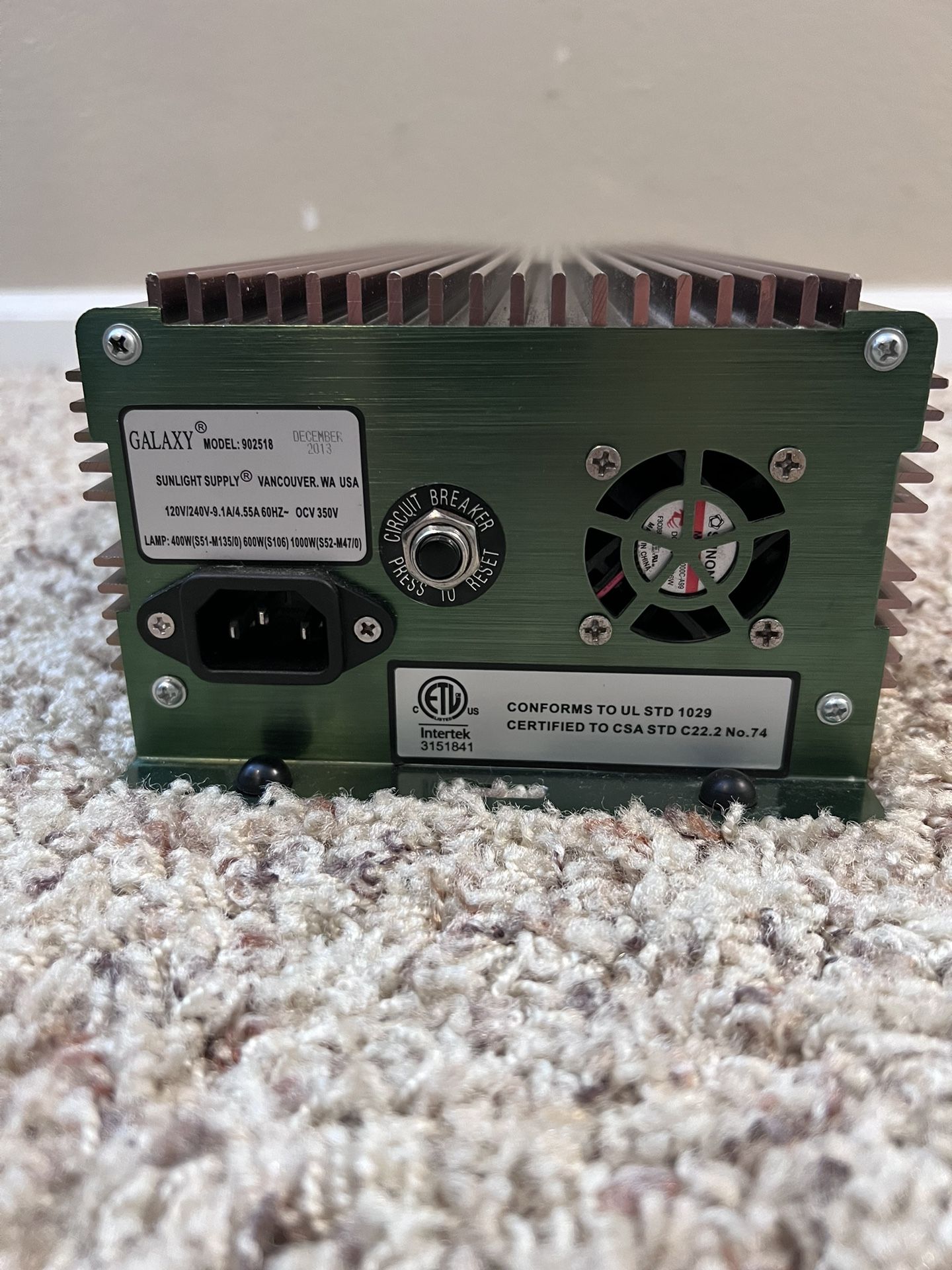Galaxy 1000w Adjustable Ballast