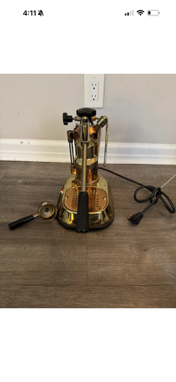 Vtg La Pavoni Professional Spectacular Espresso Machine Works Copper/Brass Check