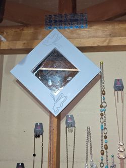 Square Butterfly Engraved Mirror