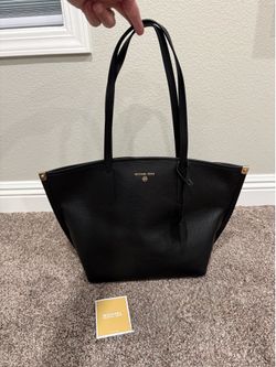 Michael Kors Black Pebbled Leather Tote Bag – Excellent Condition