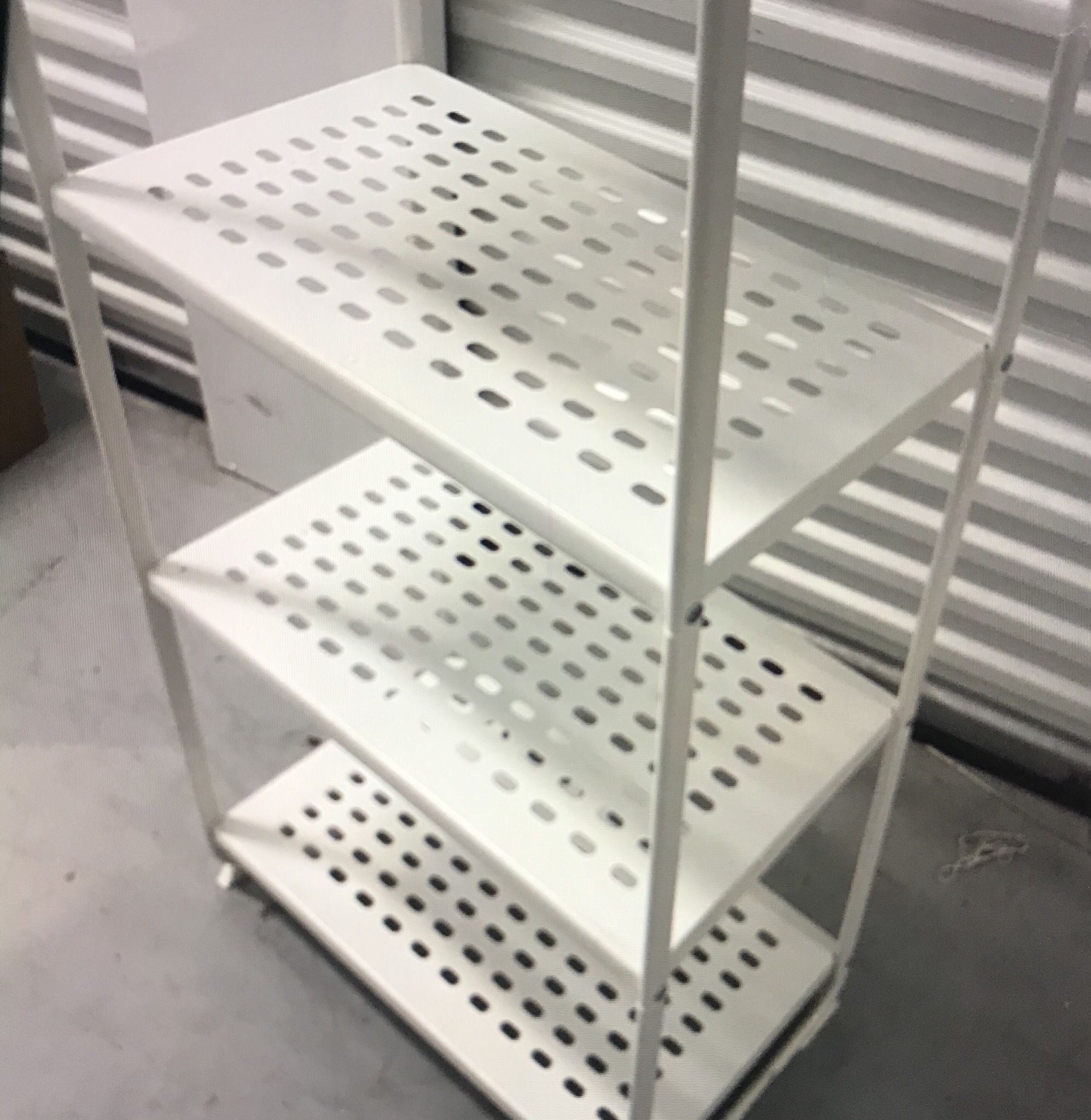 White Metal Bookcase Excellent