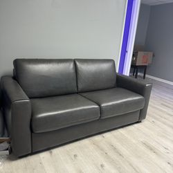 Leather Sleeper Sofa  6’ By 3’ 