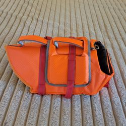 Orange Dog Life Jacket Vest Large