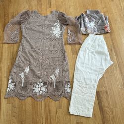 Desi Kameez Shalwar Dupatta Suit Cotton Dress 