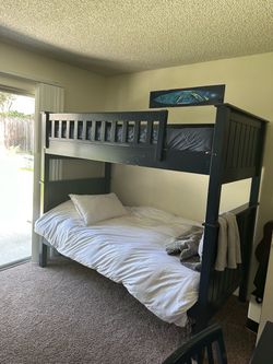 Navy blue bunkbed