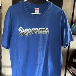 Supreme Chrome Logo Tee Royal Blue Size M