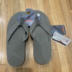 NEW Rainbow Leather Sandals Size XL - Double Layer