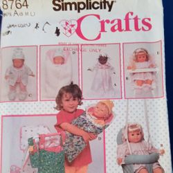 Simplicity Doll Clothes & Accessories Sewing Pattern