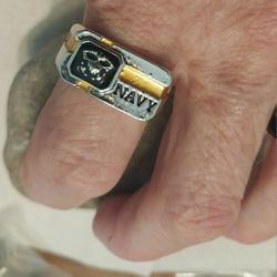 #####silver/925 Stamped U S NAVY Men's Ring#####..WEEKEND SPECIAL... 