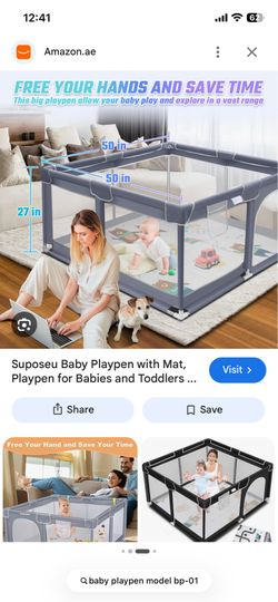 Baby Playpen 50x50x27inch