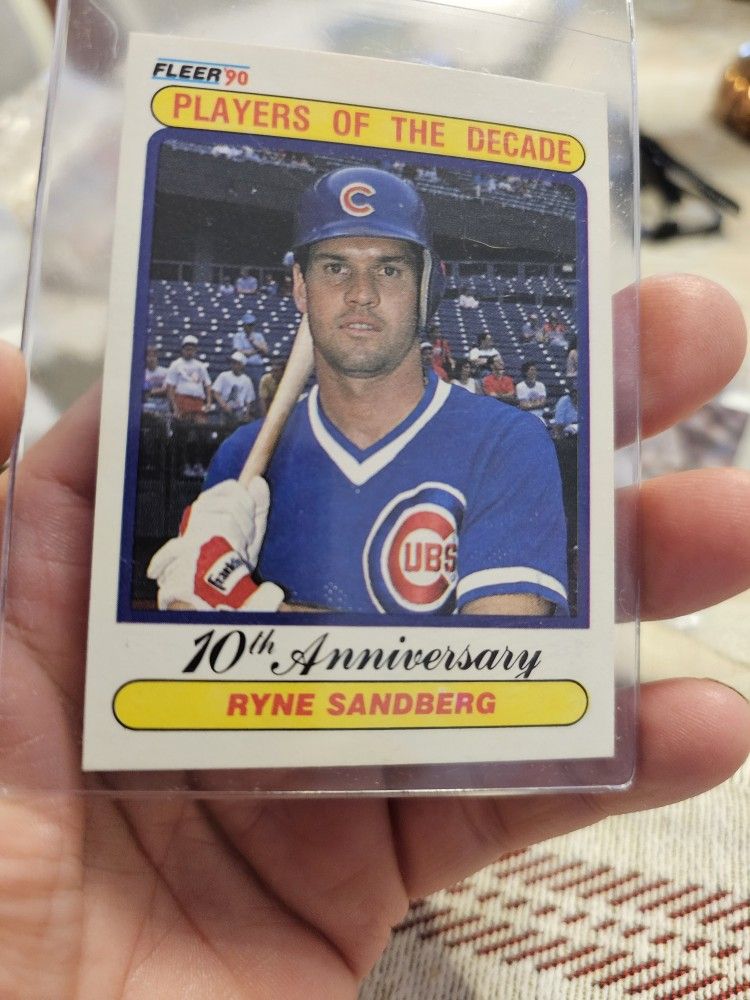 Ryne Sandberg Chicago Cubs Legend Baseball Cards Lot 
