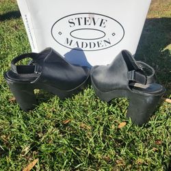 Steve Madden Black Platform, Women's 9 1/2