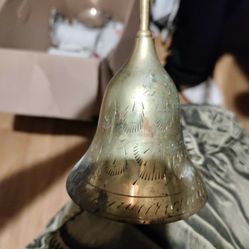 Vintage India Brass's Bell Hand Engraved Hand Made Tea Bell