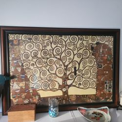 Large Framed Gustav Klimt Print. 