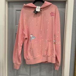 New Hello Kitty Peach  Hoodie Sweatshirt Women SIZE  Small