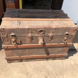 Antique steamer trunk