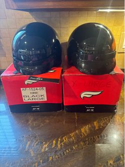 Lot 2 Lrg/XIrg Black AF - 15 Fulmer 1/2 Helmet with boxes