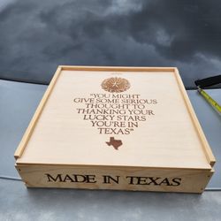 Vintage "Made in Texas" Wooden Keepsake Box (Goode Co.)