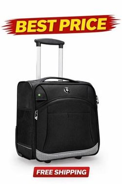 Swissdigital BASEL Black Underseat Luggage - USB Charging Port - TSA-Friendly wi
