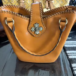 New Leather Patricia Nash Crossbody Handbag 