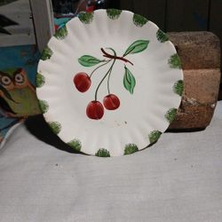 Antique  Blue Ridge Southern  Potterg Crab Apple Dinner Plate