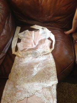 Bridal shower dress with veil size small