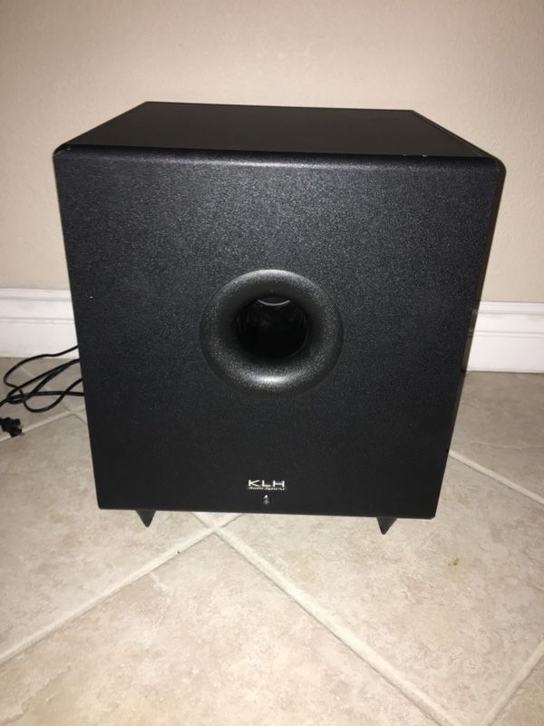 KLH E-12DB 12-Inch 125-Watt Down-Firing Powered Subwoofer Black only used for 1 mouth