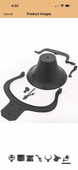 XtremepowerUS Vintage Dinner Bell Large Farmhouse Antique Bell Church Liberty School Large Church Bell, Black 50+ bought in past month 28 60$
