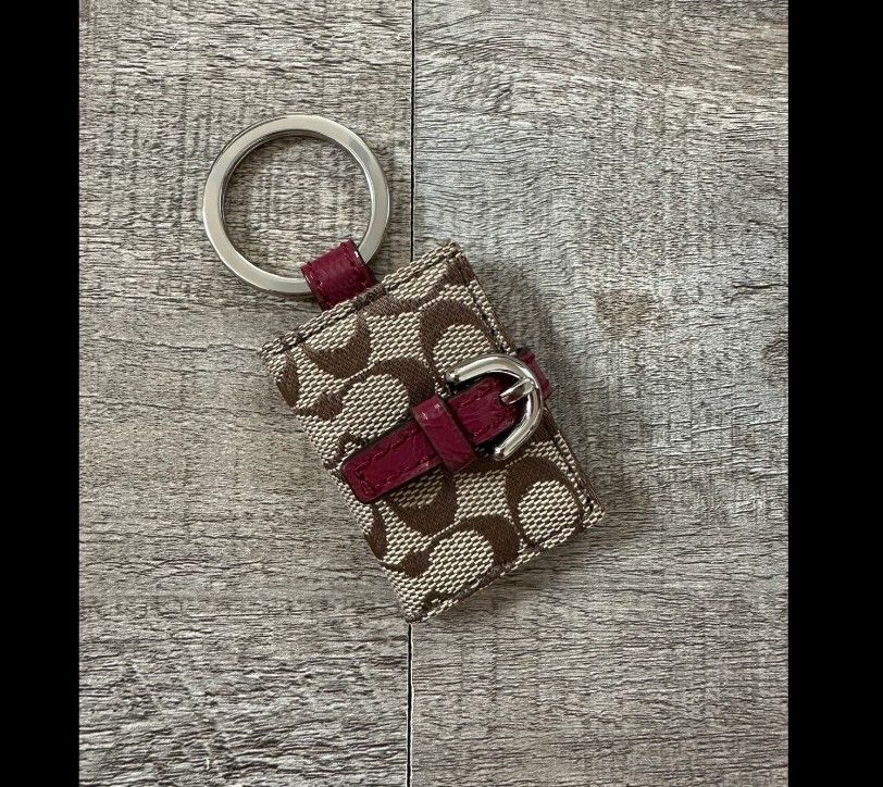 Coach Keychain Picture Frame- Classic Burgundy