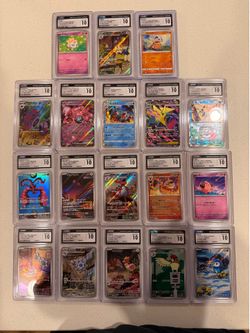 CGC Gem Mint 10 graded Pokemon card slabs