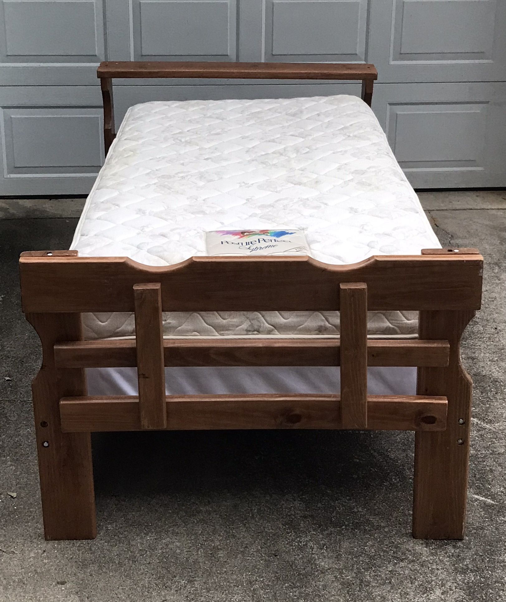 Twin Bed with Mattress Set