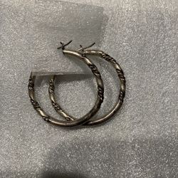 Silver Colored Hoop Earrings