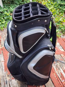 Nike Golf Cart Bag Black/Silver Gray Cart Bag 14-Way