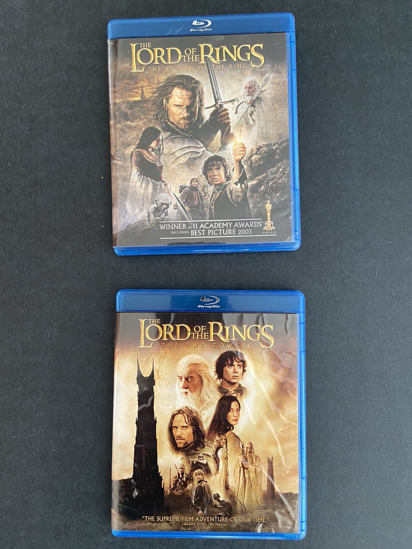 BluRay Lord Of The Rings Two Towers And Return Of The King
