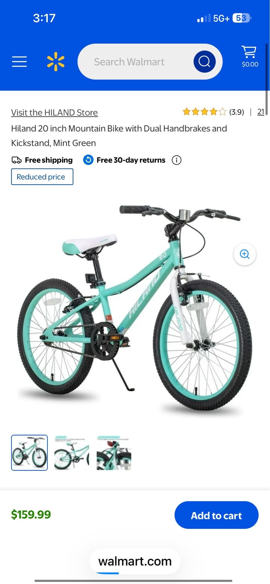 New HILAND Climber Kids Bike, 20 inch, Green