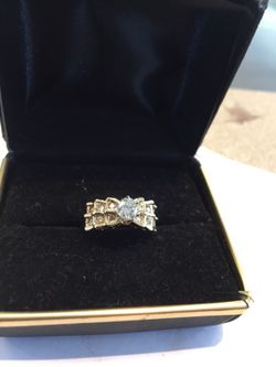 14 Kt gold & genuine diamond ring