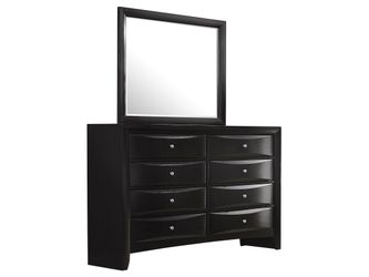 Briana Black Dresser and Mirror