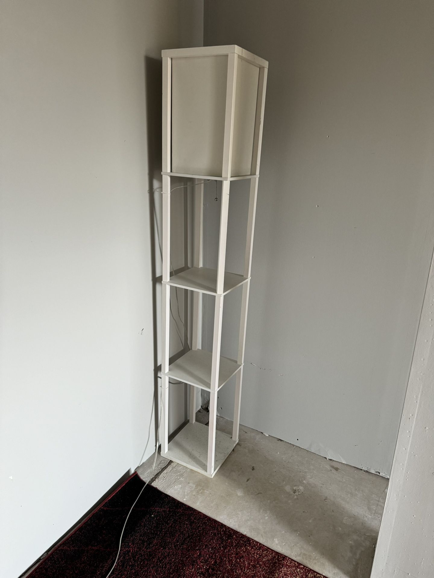 White floor Lamp With Shelves