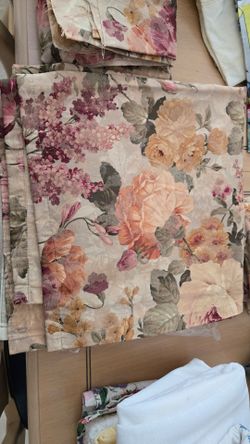 Curtain Burlington Tapestry Fabric Curtain and Valance $40 each