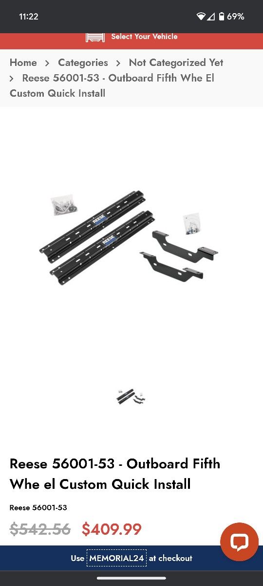 5th Wheel Rails Set Chevy Gmc