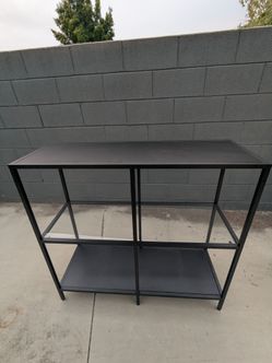 IKEA glass 3 tier Black shelf unit