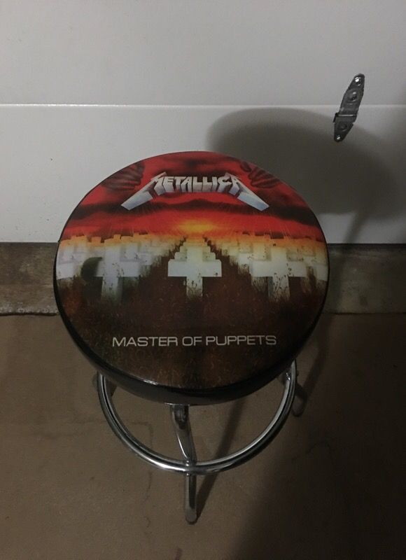 Rare Metallica Master of Puppets bar stool