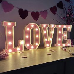 4 LED Marquee Light Up Letters “LOVE”