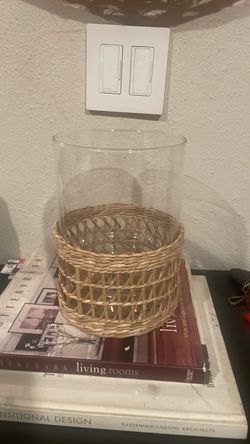 Glass vase with Seagrass wrapping