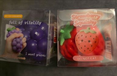 Strawberry or Grape crunchy squishy