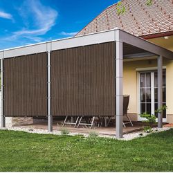 VICLLAX 90% Shade Fabric Sun Shade Cloth Privacy Screen with Grommets for Patio Garden Pergola Cover Canopy Carport 12x12 FT, Mocha