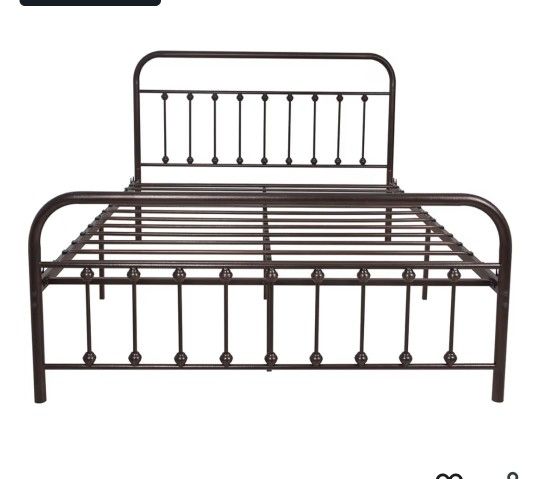 Brass Vintage Vibe Queen Metal Frame Still In Box