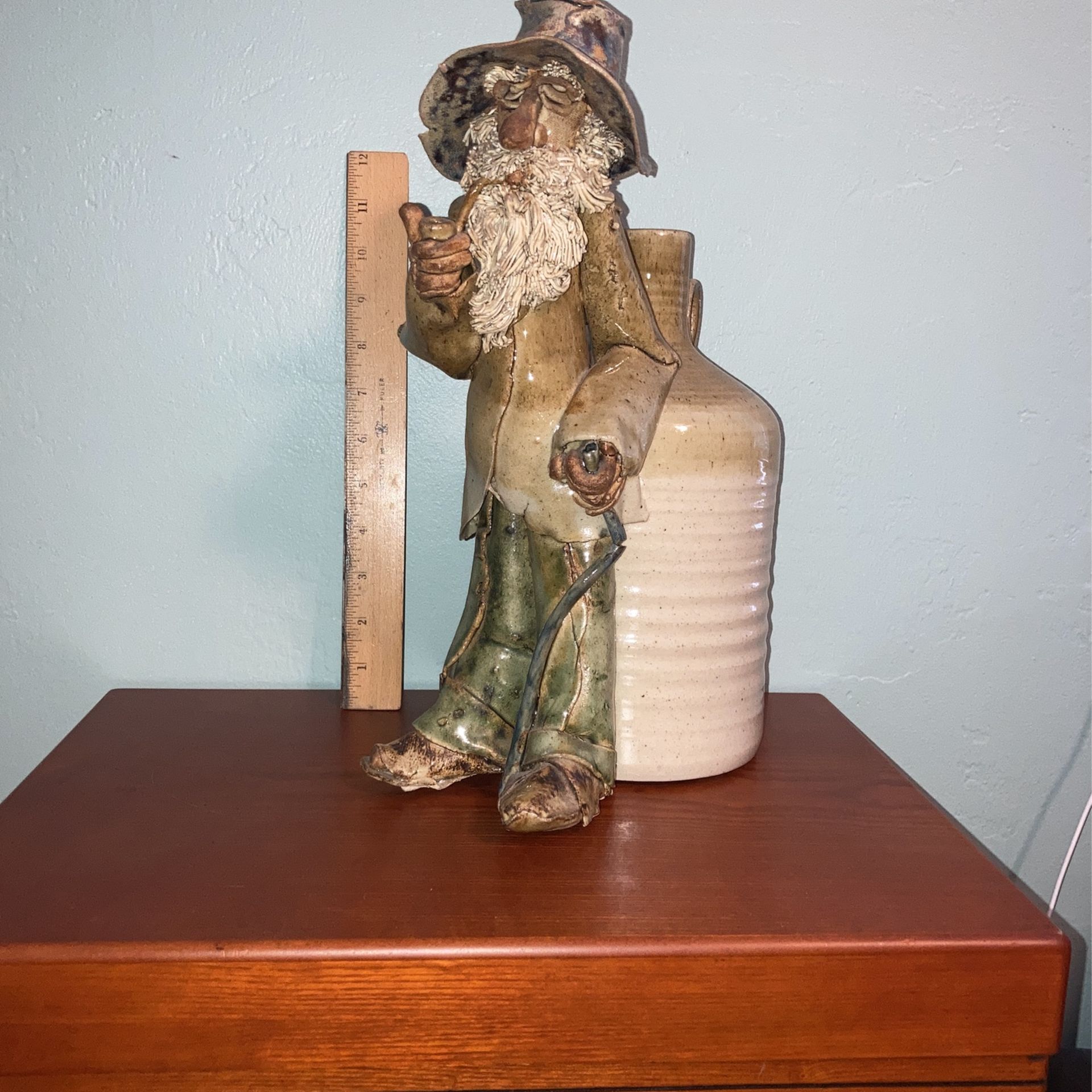 Sculpture Art Hobo With Jug